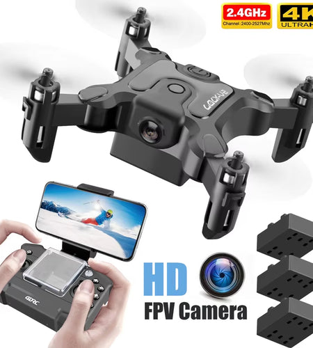 New Mini Drone V2 4K 1080P HD Camera Wifi Fpv Air Pressure Altitude Hold Foldable Quadcopter RC Drone Kid Toy Gift