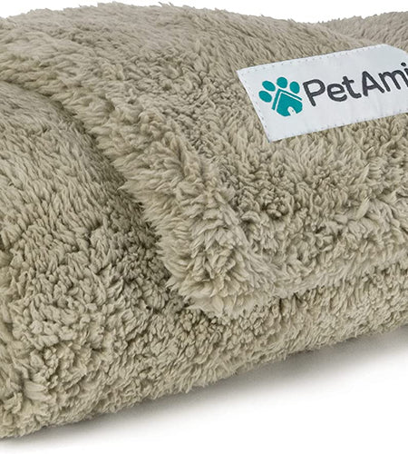 Fluffy Waterproof Dog Blanket Fleece | Soft Warm Pet Fleece Throw for Large Dogs and Cats | Fuzzy Plush Sherpa Throw Furniture Protector Sofa Couch Bed