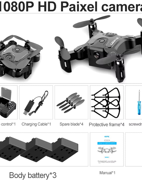 Load image into Gallery viewer, New Mini Drone V2 4K 1080P HD Camera Wifi Fpv Air Pressure Altitude Hold Foldable Quadcopter RC Drone Kid Toy Gift
