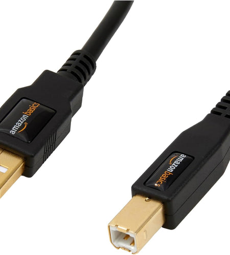 USB 2.0 Printer Cable - A-Male to B-Male Cord - 6 Feet (1.8 Meters), Black